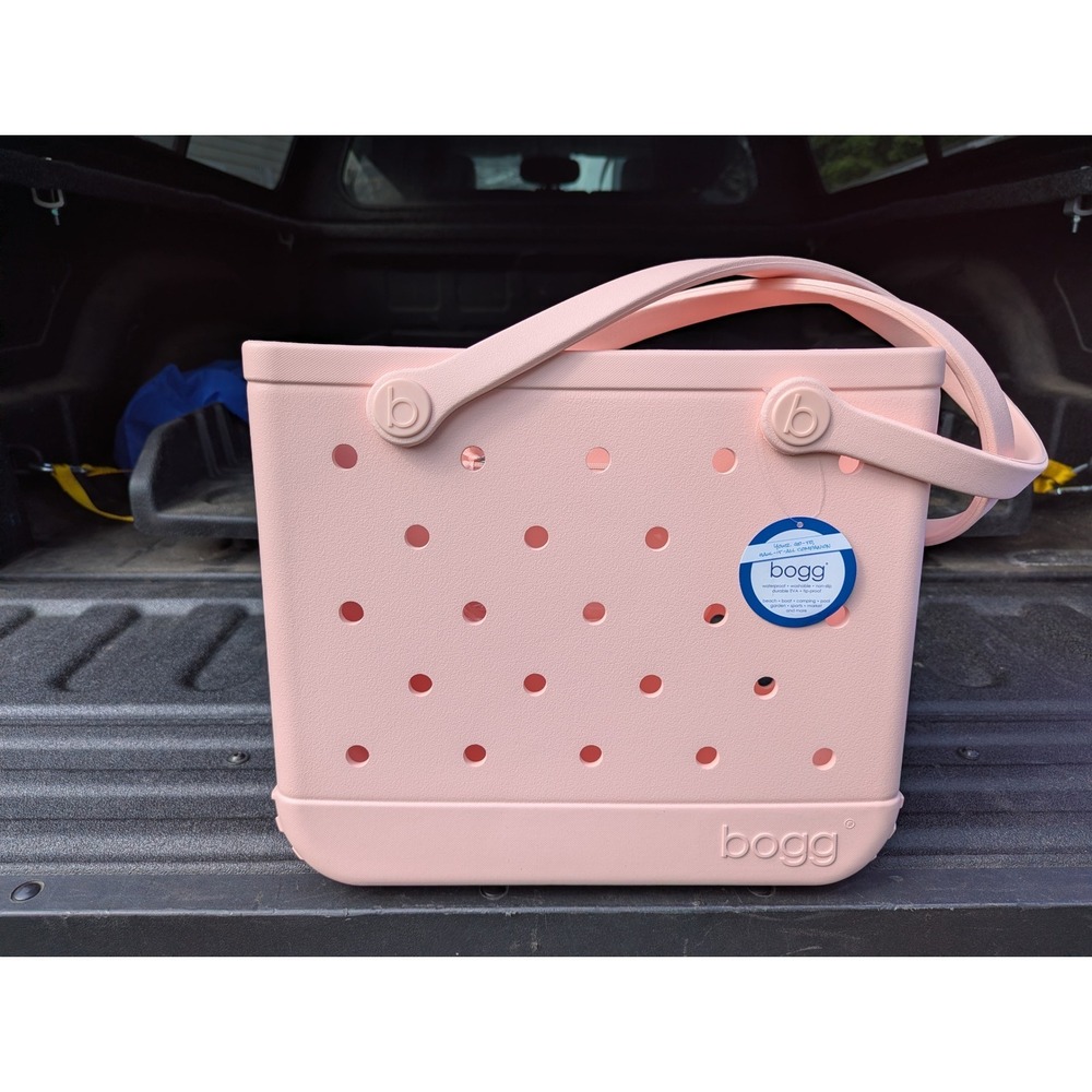 Baby Bogg Bag Tote Pink Peach Waterproof Washable Rubber Beach Bag NWT